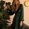 Belle & Bloom Serendipity Long Sleeve Dress - Dark Green Discount