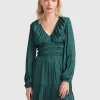 Belle & Bloom Serendipity Long Sleeve Dress - Dark Green Discount