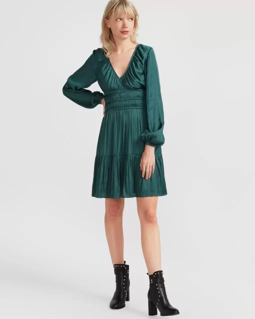 Belle & Bloom Serendipity Long Sleeve Dress - Dark Green Discount