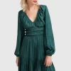 Belle & Bloom Serendipity Long Sleeve Dress - Dark Green Discount