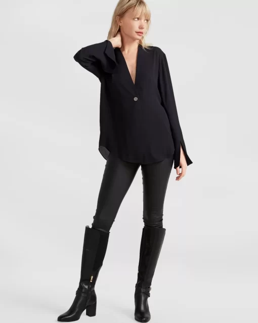 Belle & Bloom Sheer Genius Lightweight Blazer - Black Hot