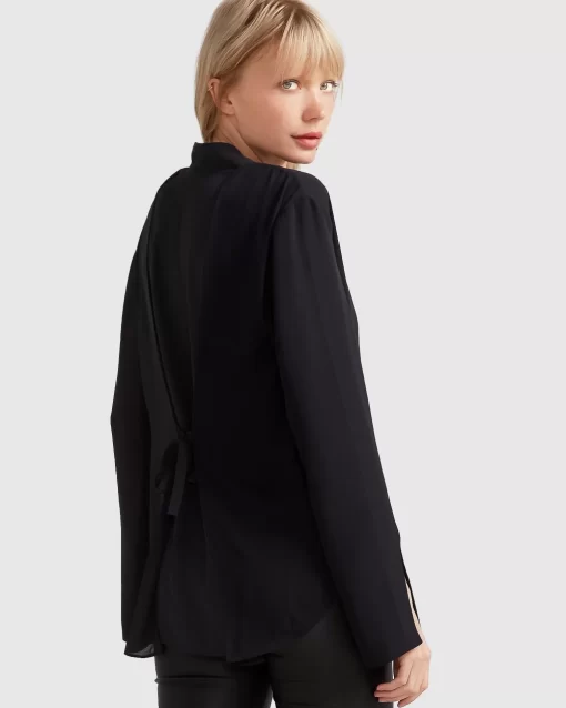 Belle & Bloom Sheer Genius Lightweight Blazer - Black Sale