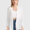 Belle & Bloom Sheer Genius Lightweight Blazer - White Online