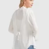 Belle & Bloom Sheer Genius Lightweight Blazer - White Online