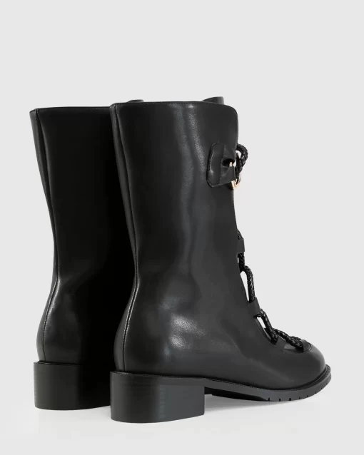 Belle & Bloom Shibuya Laced Boot - Black New