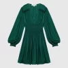 Belle & Bloom Shine Bright Ruched Mini Dress - Dark Green Hot