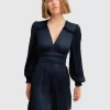 Belle & Bloom Shine Bright Ruched Mini Dress - Navy Online