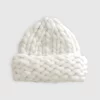 Belle & Bloom Snowflake Hand Knitted Beanie - Off-White Clearance