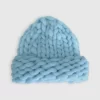 Belle & Bloom Snowflake Hand Knitted Beanie - Sky Blue Shop