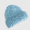 Belle & Bloom Snowflake Hand Knitted Beanie - Sky Blue Shop