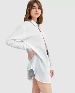 Belle & Bloom South Coast Oversized Shirt - White Fashion