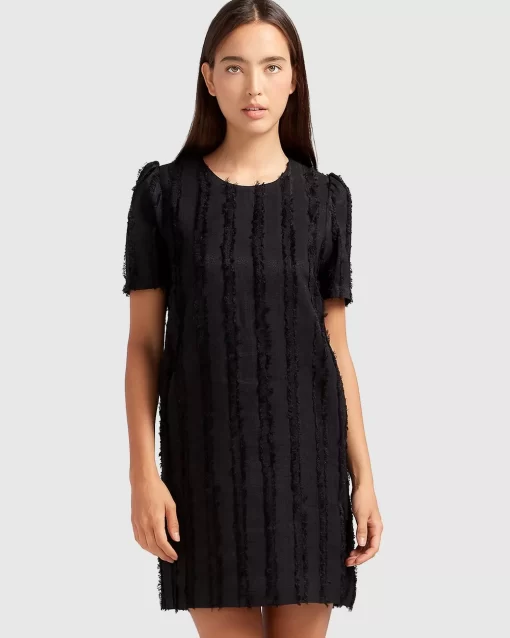 Belle & Bloom Star Child Textured Mini Dress - Black Online