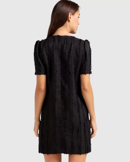 Belle & Bloom Star Child Textured Mini Dress - Black Online