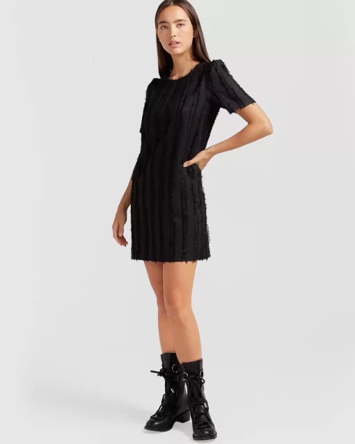 Belle & Bloom Star Child Textured Mini Dress - Black Online