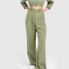 Belle & Bloom State Of Play Wide Leg Pant - Army Green Sale