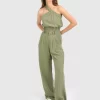 Belle & Bloom State Of Play Wide Leg Pant - Army Green Sale