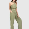 Belle & Bloom State Of Play Wide Leg Pant - Army Green Sale