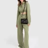 Belle & Bloom State Of Play Wide Leg Pant - Army Green Sale