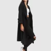 Belle & Bloom Stay Wild Oversized Wool Coat - Black Fashion