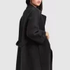 Belle & Bloom Stay Wild Oversized Wool Coat - Black Cheap