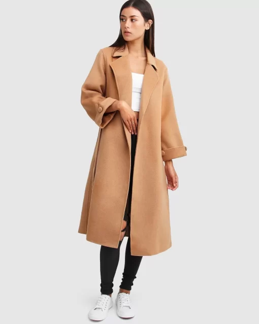 Belle & Bloom Stay Wild Oversized Wool Coat - Camel Sale