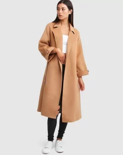 Belle & Bloom Stay Wild Oversized Wool Coat - Camel Discount