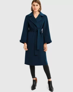 Belle & Bloom Stay Wild Oversized Wool Coat - Dark Teal Fashion