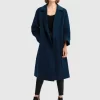 Belle & Bloom Stay Wild Oversized Wool Coat - Dark Teal Fashion