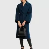 Belle & Bloom Stay Wild Oversized Wool Coat - Dark Teal Fashion