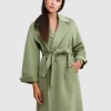 Belle & Bloom Stay Wild Oversized Wool Coat - Grass Discount