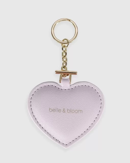 Belle & Bloom Stolen Heart Leather Keyring - Lilac New