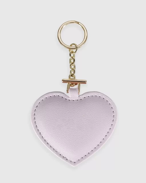 Belle & Bloom Stolen Heart Leather Keyring - Lilac New