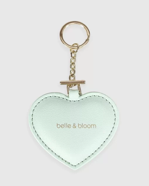 Belle & Bloom Stolen Heart Leather Keyring - Mint Flash Sale