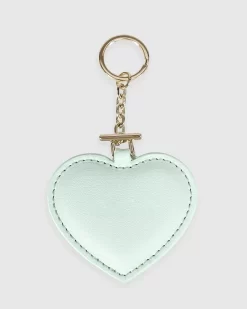 Belle & Bloom Stolen Heart Leather Keyring - Mint Flash Sale