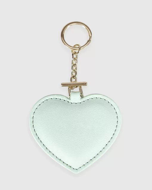 Belle & Bloom Stolen Heart Leather Keyring - Mint Flash Sale