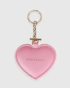 Belle & Bloom Stolen Heart Leather Keyring - Pink Flash Sale