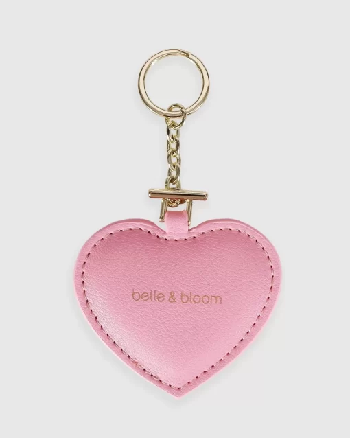 Belle & Bloom Stolen Heart Leather Keyring - Pink Flash Sale