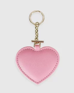 Belle & Bloom Stolen Heart Leather Keyring - Pink Flash Sale