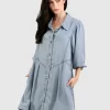 Belle & Bloom Supercut Denim Dress - Mid Denim Store