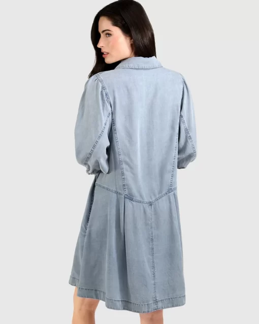 Belle & Bloom Supercut Denim Dress - Mid Denim Store