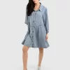 Belle & Bloom Supercut Denim Dress - Mid Denim Store