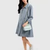 Belle & Bloom Supercut Denim Dress - Mid Denim Store