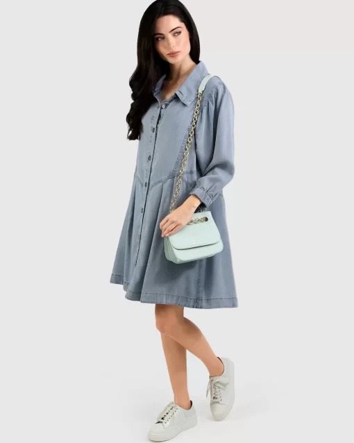 Belle & Bloom Supercut Denim Dress - Mid Denim Store