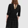 Belle & Bloom Sweet Talk Eyelet Mini Dress - Black Online