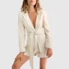 Belle & Bloom Synergy Wrap Blazer - Natural Clearance