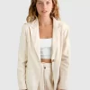 Belle & Bloom Synergy Wrap Blazer - Natural Clearance