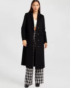 Belle & Bloom Tainted Love Longline Coat - Black Fashion