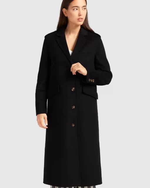 Belle & Bloom Tainted Love Longline Coat - Black Fashion