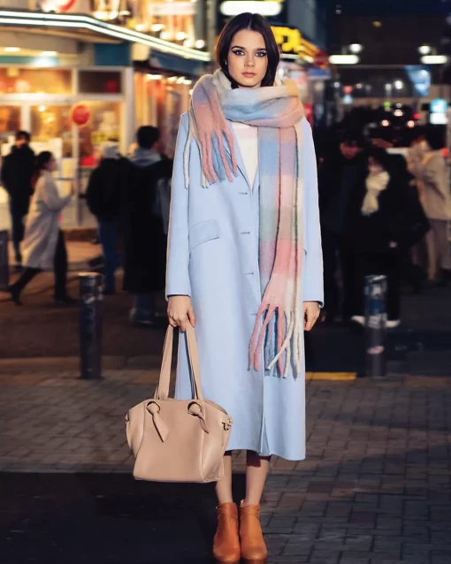 Belle & Bloom Tainted Love Longline Coat - Sky Blue Hot