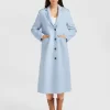 Belle & Bloom Tainted Love Longline Coat - Sky Blue Hot